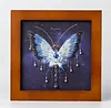 3D DIY Bead Embroidery Butterfly Home Decor Gift Tabletop Display Frame Kit(Include Embroidery Hoop)