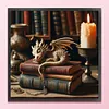 The Dragon In Study-11CT Stamped Cross Stitch 50*50cm/19.69*19.69in