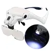 LED Head Magnifier 5 Interchangeable Lenses 1.0X to 3.5X Magnifying Glasses