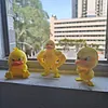 Funny Angry Duck Figurines Collectable Figures 3D Printed Cute Angry Yellow Duck Desk Decor 3pcs Decoration for Computer Car & Dorm