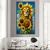 Diamond Painting-DIY Full Round Drill Sunflower Lion(40*70CM)