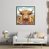 Daisy And Yak Highland Cow -11CT Stamped Cross Stitch 40*40cm/15.75*15.75in