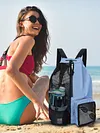 Mesh Drawstring Backpack Drawstring Gym Bag Waterproof for School Beach Holidays