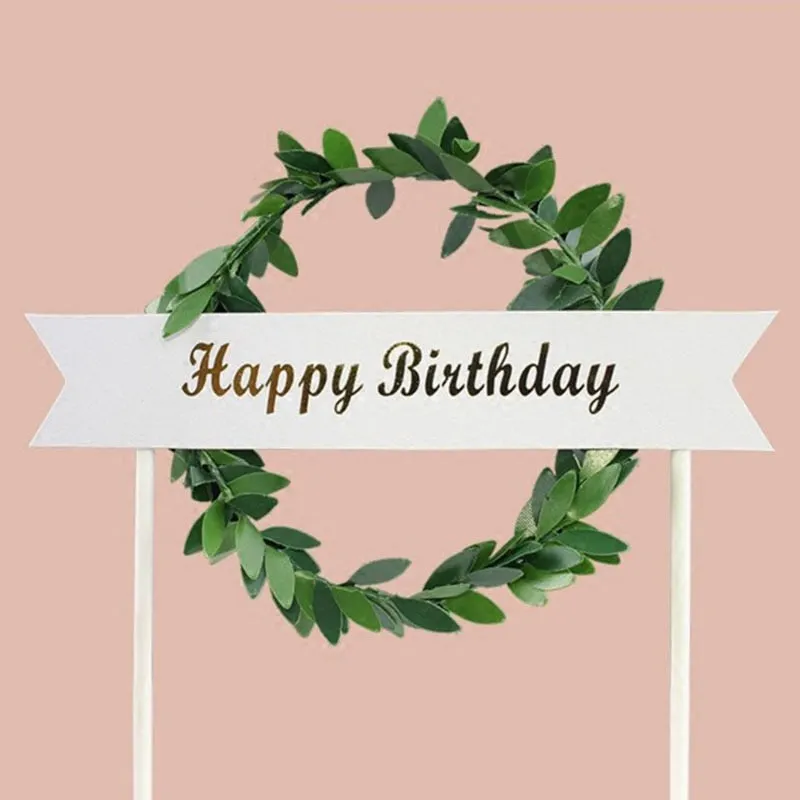 INS Style Cake Topper Happy birthday sweet love Wedding Cake Decorations Birthday Cake Cupcake Topper birthday party supplies