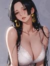 Elegant Kneeling Boa Hancock Decorative Painting - ONE PIECE - Xingkong Studio