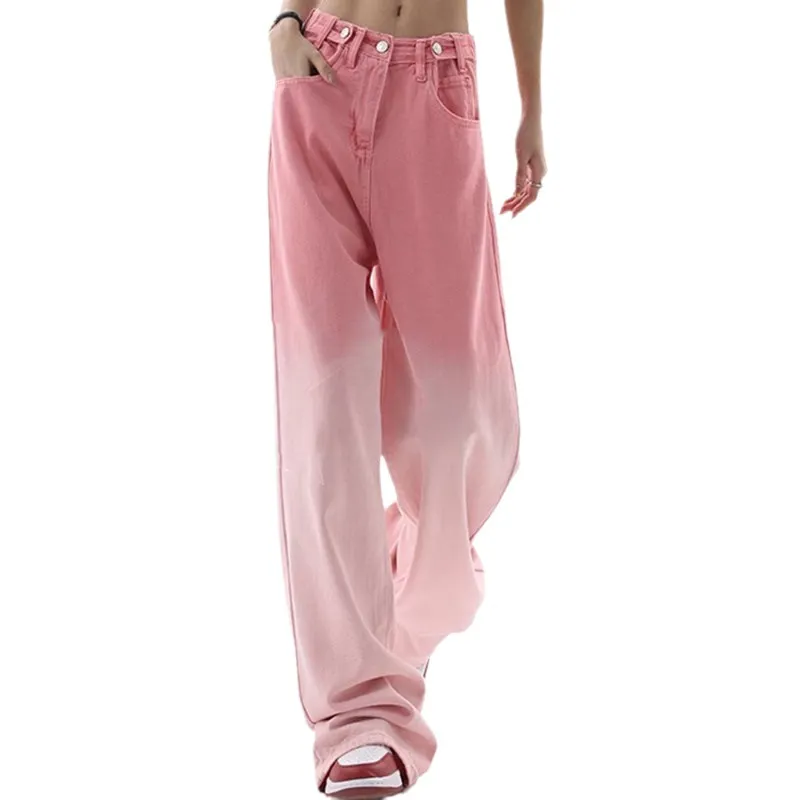 Nigikala Nigikala Purple Jeans Female 2023 New Design Sense Niche Summer High Waist Loose Show Thin Wide Leg Pants