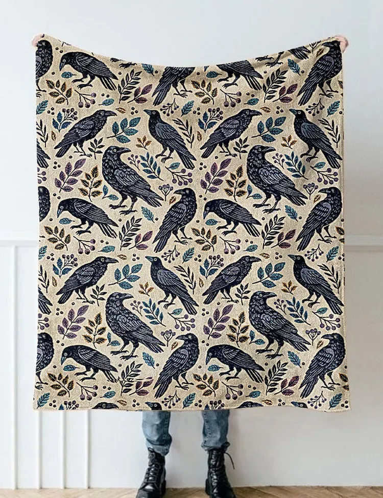 Ravens Crow Lover Halloween Blanket