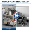 [US Local Warehouse] Heavy Duty Rolling Utility Cart with Wheels Handle 660lbs Capacity Rolling Cart
