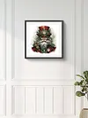 (US Local)Paint By Numbers Kit On Canvas DIY Oil Art Santa Claus Picture Home Decor40x40cm