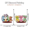 2pcs/set DIY Special Shape Diamond Painting Easter Bunny Egg Wooden Desk Ornament Craft Decor Kit