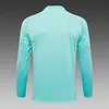 2024/2025 Real Madrid Half-Pull Training Suit Light Green Football Shirt 1:1 Thai Quality