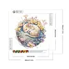 >SALE<5D DIY Partial Special Shaped Drill Diamond Painting Sleeping Critters 30x30cm