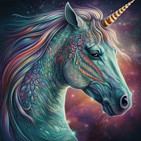 Mystical Unicorn - Diamond Painting