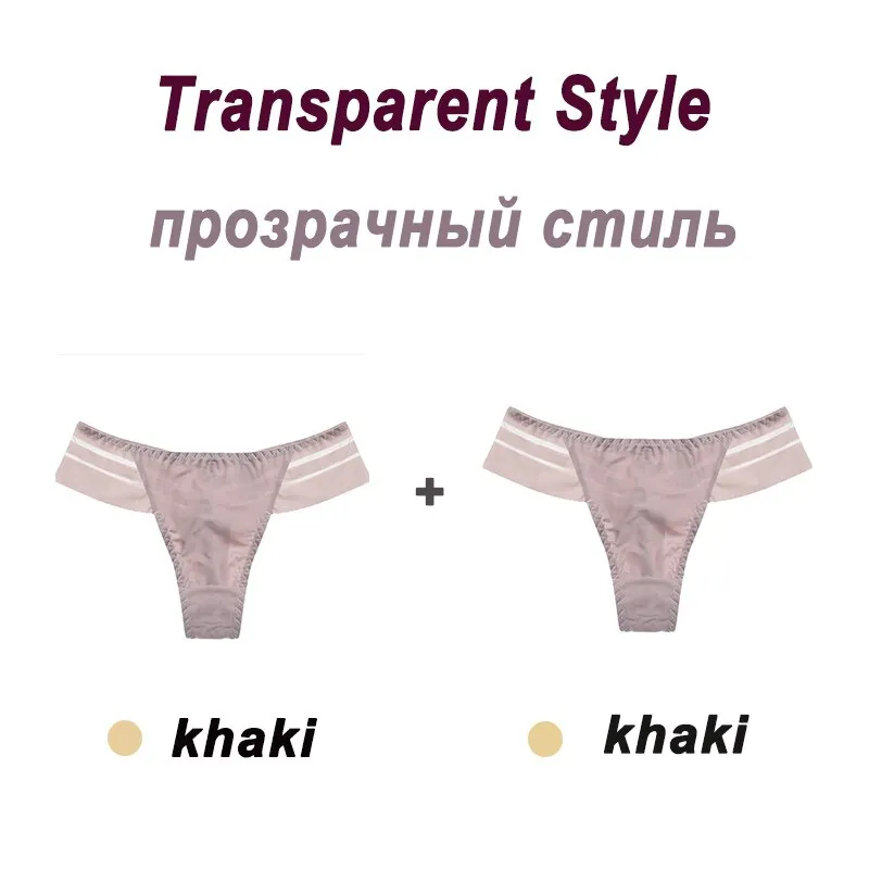 2PCS/Set Women's Panties Sexy Perspective Lace Panties Seamless  Ladies Underwear Female Underpants Cotton Crotch Lingerie M-XL