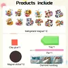 12PCS DIY Diamond Art Refrigerator Sticker Kits for Home Decor (Kitten)