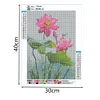 >SALE<Rhinestone DIY Art Diamond Painting Full Round Drill 5D Dragonfly Lotus Kit