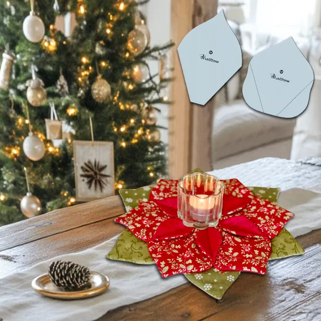 Christmas Candlestick Wreath Template + Instructions