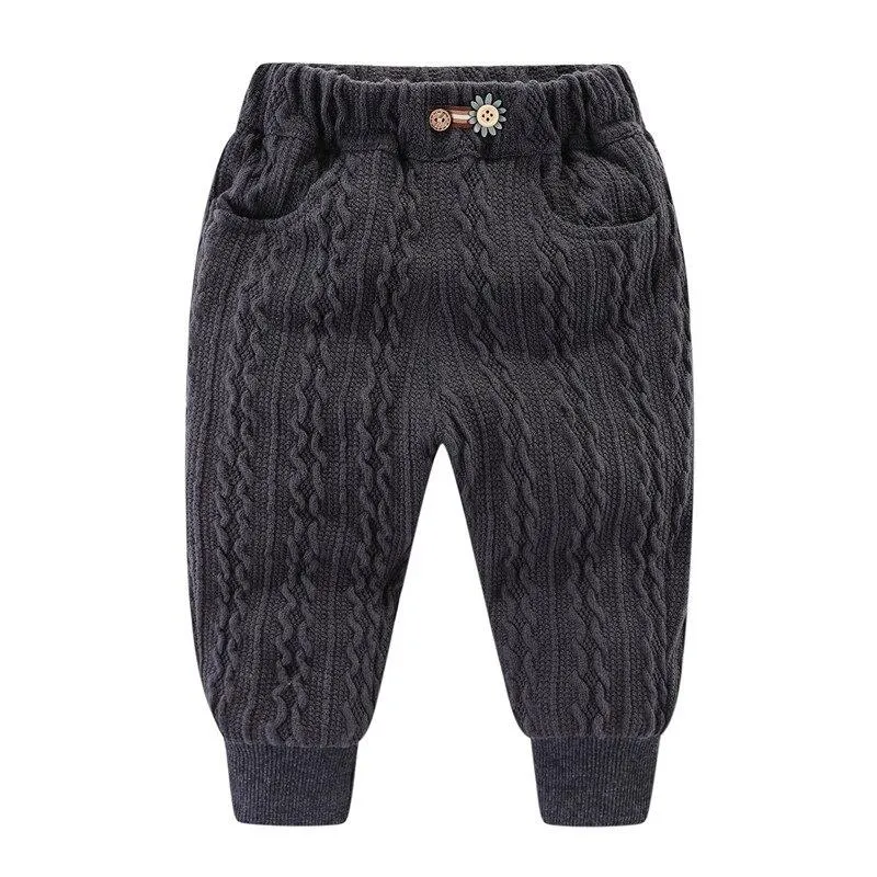 Mudkingdom Girls Knit Pants Winter Cable Leggings Warm Children Clothes Baby Girl Ribbed Trousers
