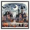 (Stamped/Counted) Halloween House-11CT Cross Stitch 50*50cm/19.69*19.69in
