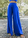 Casual Simple Long Sleeves+Wide Leg Suits