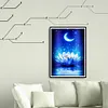 >SALE<5D DIY Diamond Painting Moon White Lotus Kits Full Round Drill Wall Decor Art