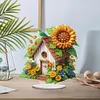 >SALE<Sunflower Cottage Acrylic Special Shape DIY Diamond Painting Desktop Ornaments
