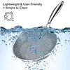 304 Stainless Steel Frying Pan With Handle Universal Steak Cooking Pot Non-Coated Single Sided Honeycomb Skillet Suitable for Fried Egg Steak