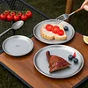 3Pcs Titanium Purification Plate Travel Tableware Stackable Camping Fruit Tray