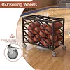 [US Local Warehouse] Ball Cart with Wheels Rolling Basketball Rack with Lockable Lid Balls Storage Locker for Volleyball Gym Recess Soccer Playground