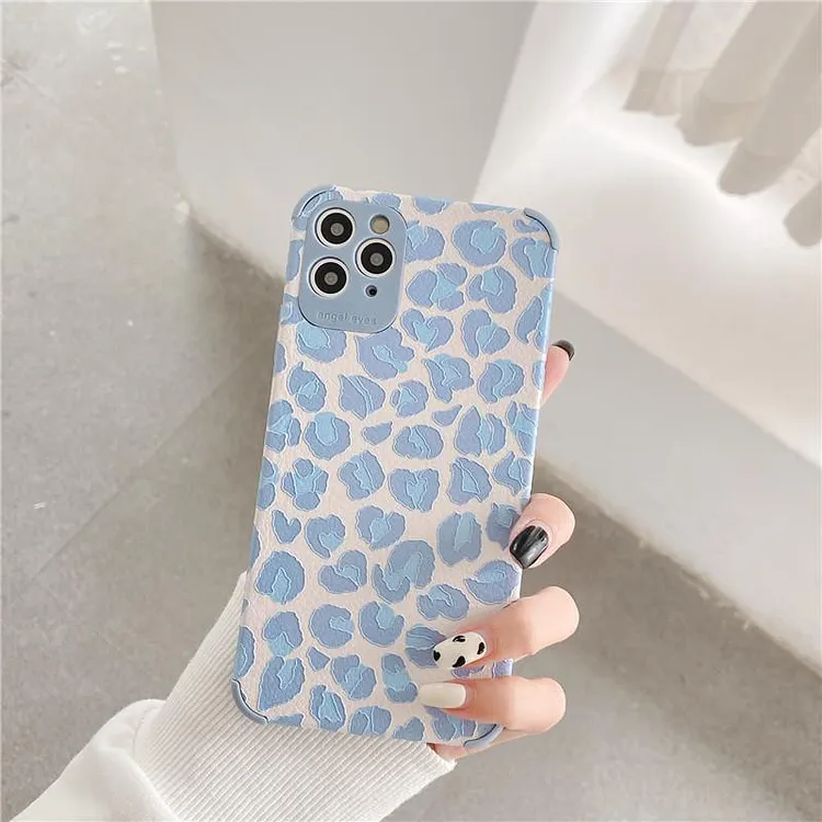 Pink Leopard Grain Case For iPhone
