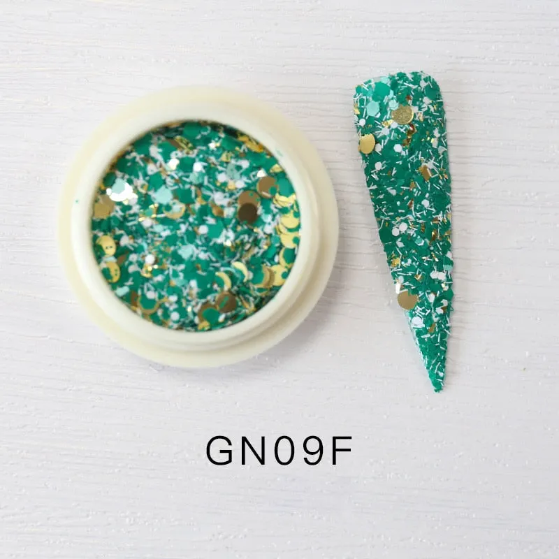 Iridescent 3D Ultrathin Sequins Nail Glitter Flakes Slices Purple White Sparkly DIY Tips Dazzling Paillette Nail Art Decorations