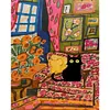Black Cat On Sofa-11CT Stamped Cross Stitch 40*50cm/15.75*19.69in