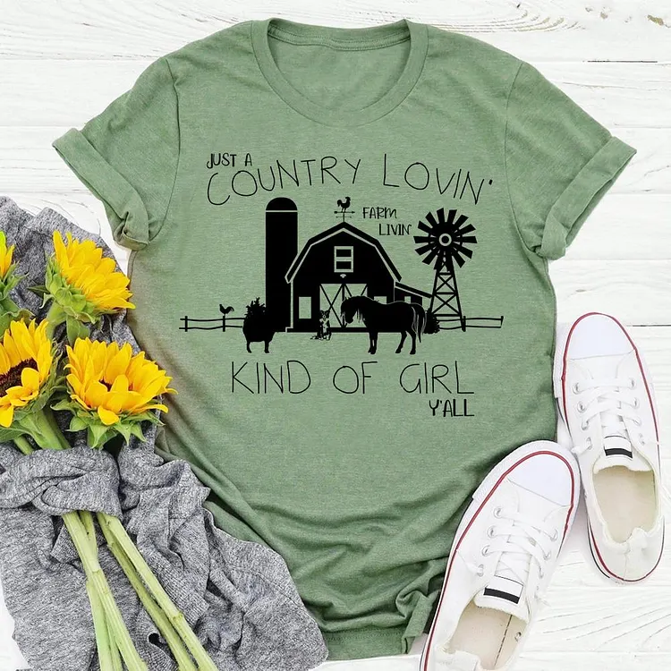 ANB - just a country lovein&lsquo; village life Retro Tee -04883