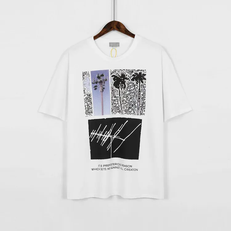 Cavempt Ce Life Cavempt Coconut Tree Discharge Print Men and Women Short Sleeve