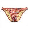 Mens Colorful Milk Silk Ginkgo Leaf Print Bikini Brief
