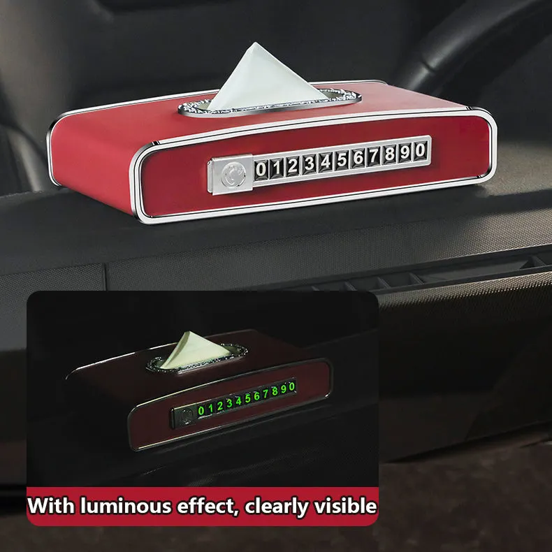 Car Clock Tissue Box with Holder