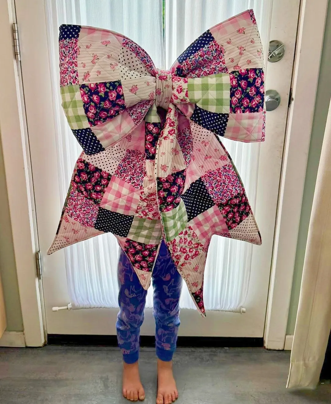 Patchwork Bow Pattern Patchwork Bow Sewing Template - With Instructions