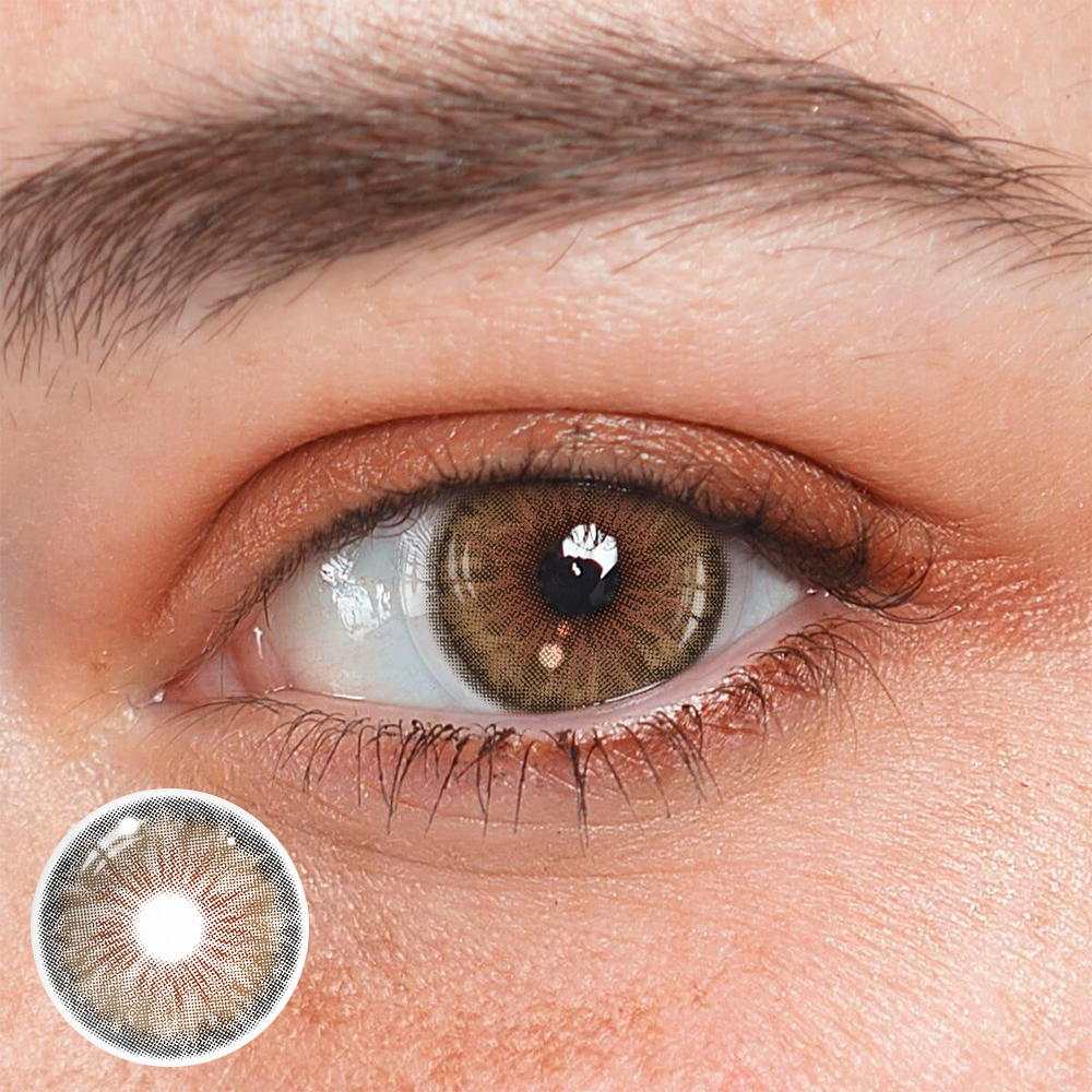 Cyrene Hazel Prescription Coloured Contact Lenses