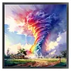 Rainbow Tornado - 11CT Stamped Cross Stitch - 40*40cm - Natural