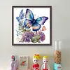 (Stamped/Counted) Flowers  Butterflies - 11CT Cross Stitch 40*40cm/15.75*15.75in