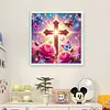 Rose Cross-11CT Stamped Cross Stitch 40*40cm/15.75*15.75in