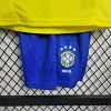 2002 Retro Kids Size Brazil Home Soccer Jersey 
