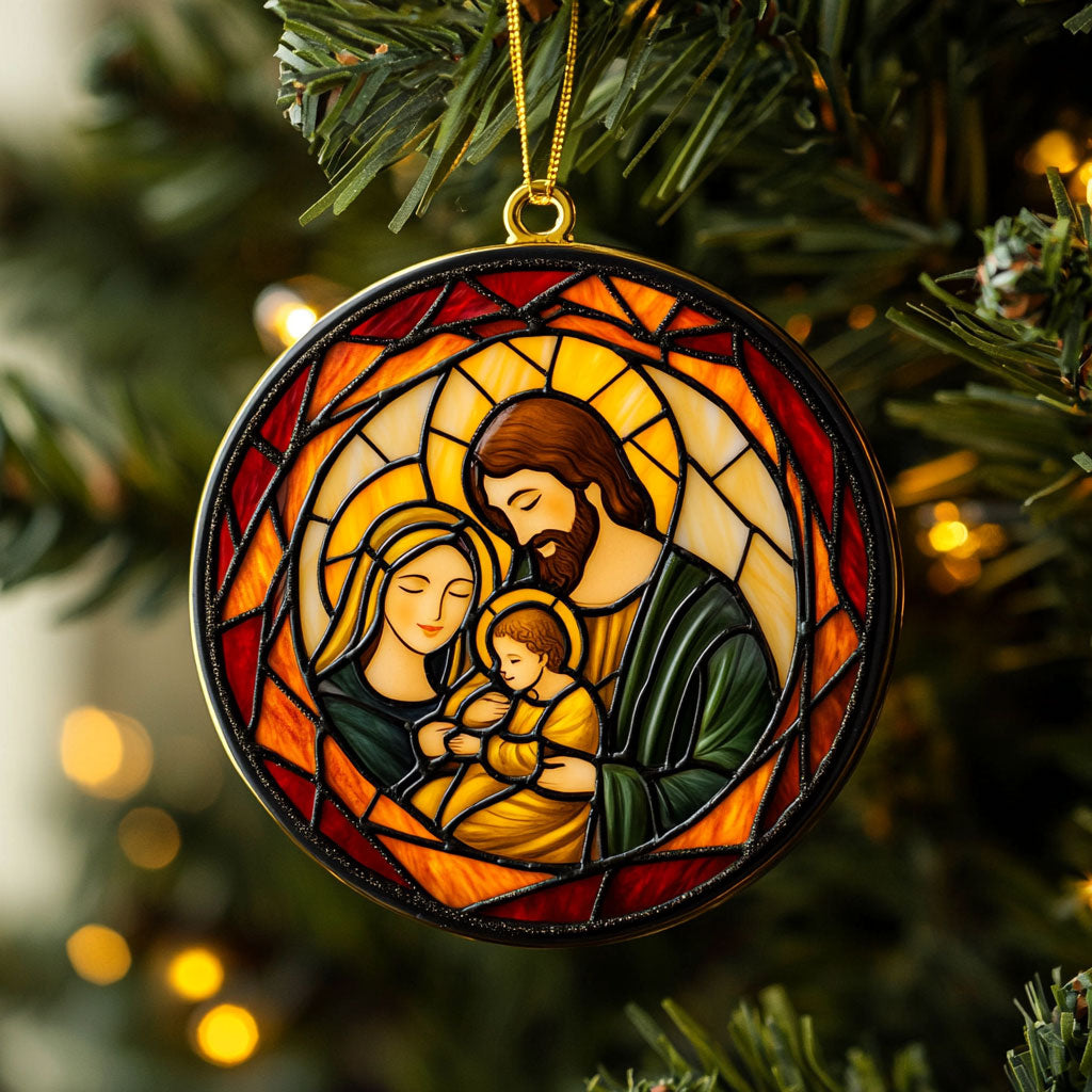 Christian Sacred Night WN1610040CL Personalized Christmas Ornament