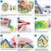 National Flag and Flowers DIY Acrylic Diamond Painting Hanging Kit Special Shape Crystal Rhinestone Art Pendants Single Side Drill for Adults Gift Home Wall Or Window Decor