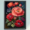 Poppy Flower - 11CT Stamped Cross Stitch - 40*55cm - Flower
