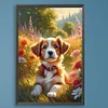 Happy Dog-Paint By Numbers Acrylic Painting 40*60CM