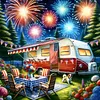 Diamond Painting -DIY Round Drill Campingy(40x40cm)
