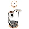 [US Local Warehouse] 66-Inch Cat Tree with Scratching Post Cat Tower Multi-Level Cats Furniture with Dangling Ball Platform Hammock for Indoor Cats Large Adult