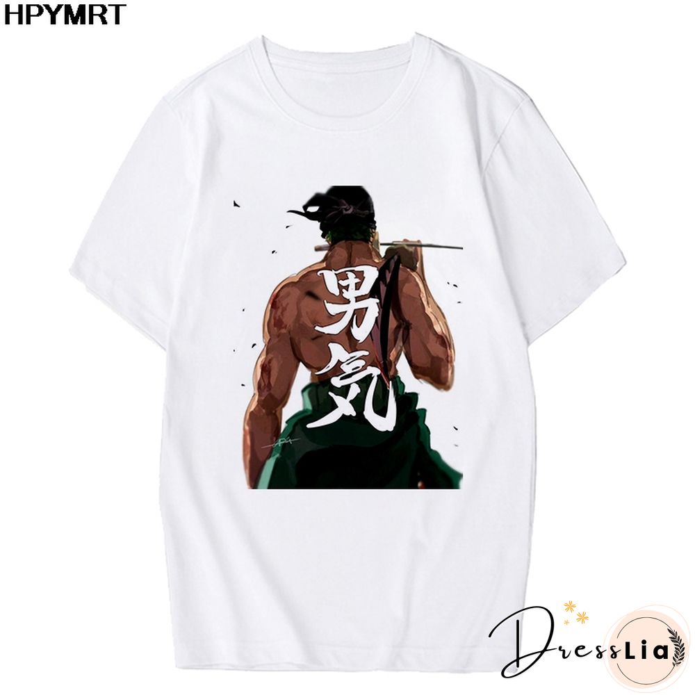 Anime Tshirt Women T Shirt One Piece Zoro Japanese Harajuku T-shirt Hipster Tees Harajuku Streewear Fashion Tops Female Clothing