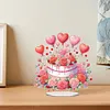 Acrylic Special Shape Flower Cake Desktop Diamond Art Kits for Home Office Decor